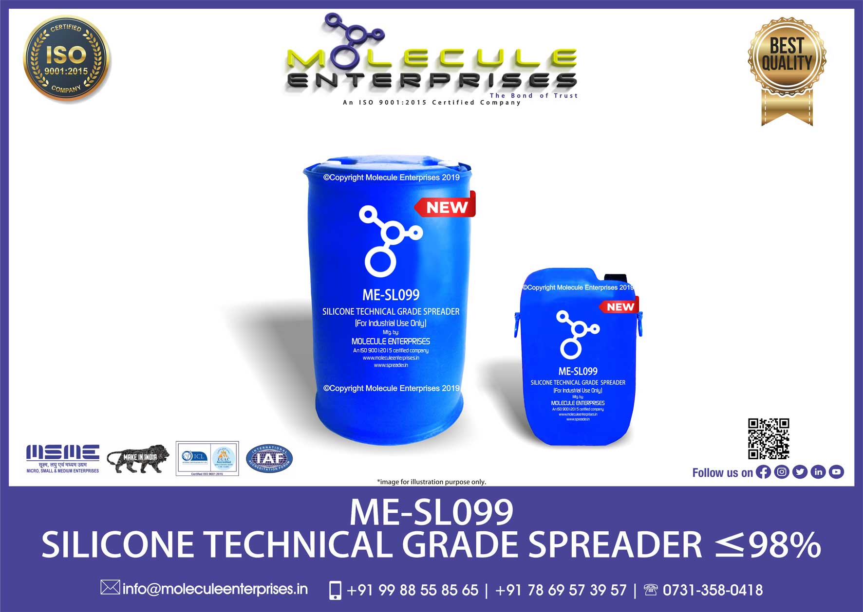 organo modified trisiloxane ethoxylate silicone spreader L099