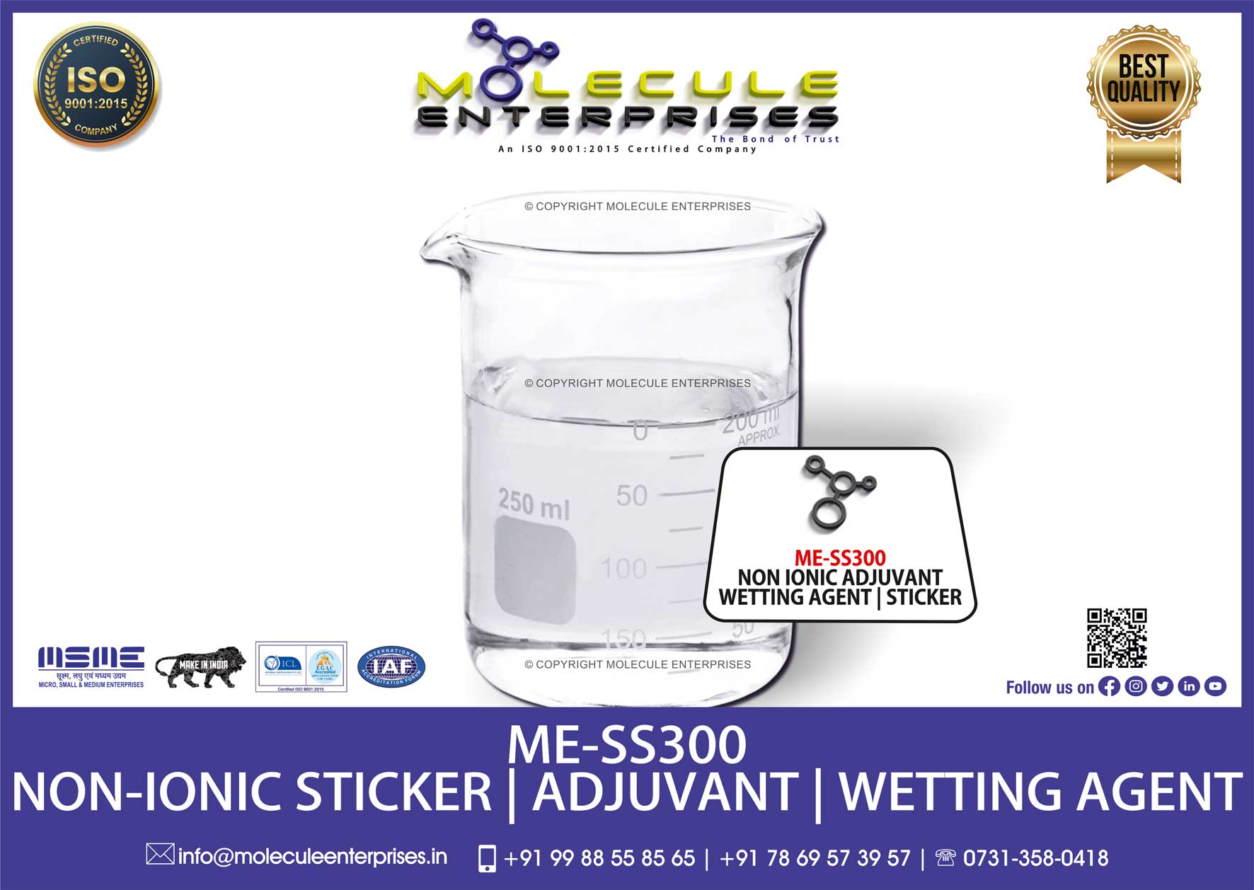 non ionic super spreader sticker wetting agent