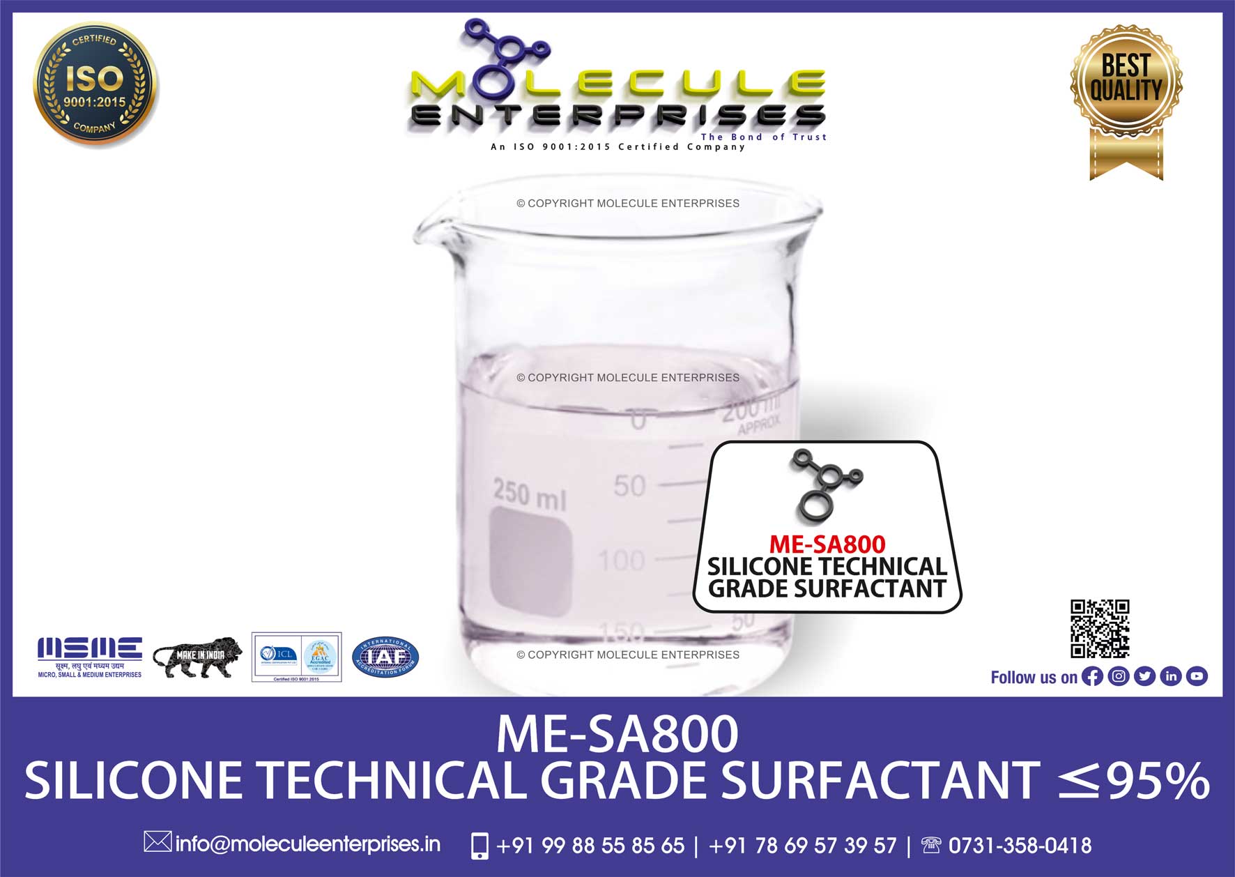 trisiloxane ethoxylate silicone super spreader adjuvant